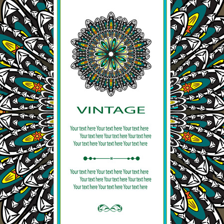 Abstract Ethnic Ornate Background For Designのイラスト素材