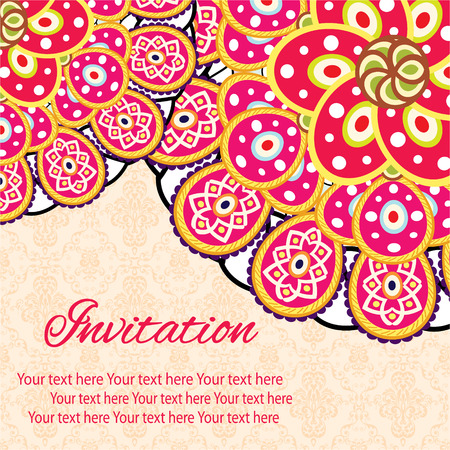 Abstract Ethnic Ornate Background For Designのイラスト素材