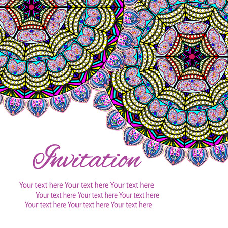 Abstract Ethnic Ornate Background For Designのイラスト素材
