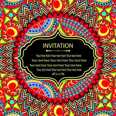 Abstract Ethnic Ornate Background For Designのイラスト素材