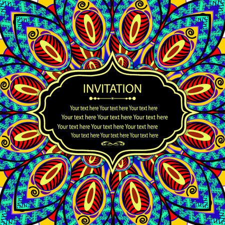 Abstract Ethnic Ornate Background For Designのイラスト素材