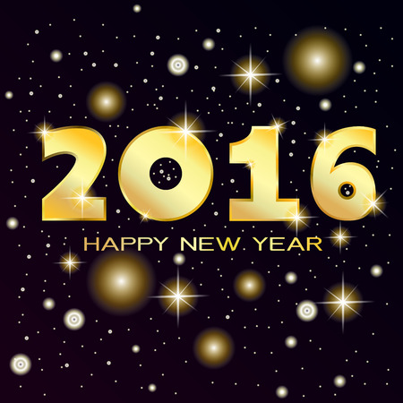 2016 Happy New Year greeting card or background. illustrationのイラスト素材
