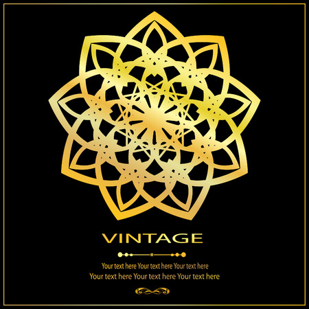 Vintage vector pattern. Hand drawn abstract background. Decorative retro banner. Can be used for banner, invitation, wedding card, Royal vector design element.のイラスト素材