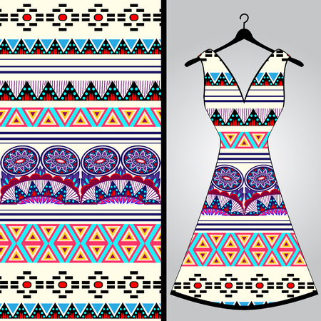 Fabric pattern design for a woman\'s dressのイラスト素材