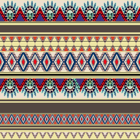 Tribal art boho seamless patternのイラスト素材