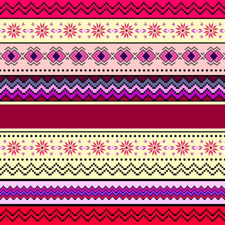 Tribal art boho seamless patternのイラスト素材