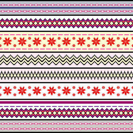 Tribal art boho seamless patternのイラスト素材