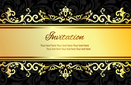 Vintage pattern. Hand drawn abstract background. Decorative retro banner. Can be used for banner, invitation, wedding card, Royal vector design element.のイラスト素材