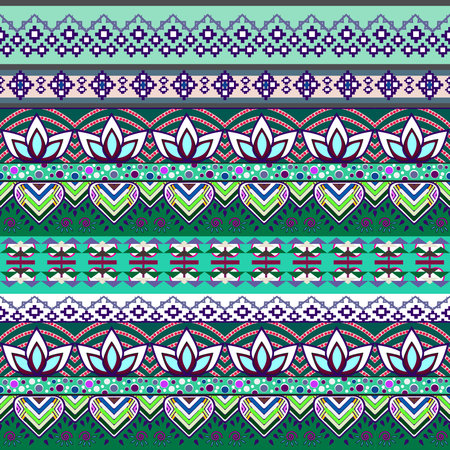 Ethnic geometric print. Colorful repeating background texture. Fabric, cloth design, wallpaper