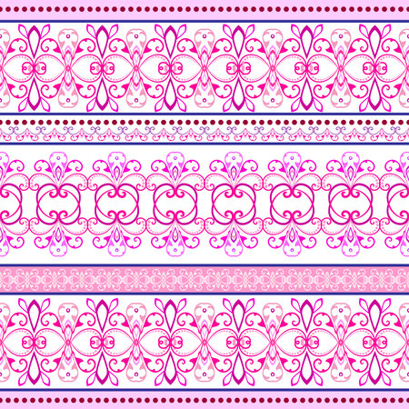 Tribal art boho seamless pattern. Ethnic geometric print. Colorful repeating background texture. Fabric, cloth design, wallpaperのイラスト素材