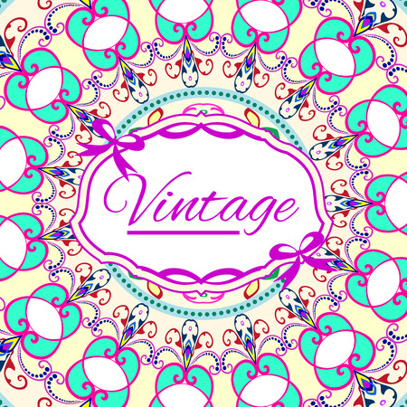 Seamless vintage background Vector background for textile design. Wallpaper, background, baroque patternのイラスト素材
