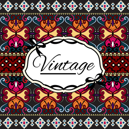 Seamless vintage background Vector background for textile design. Wallpaper, background, baroque patternのイラスト素材