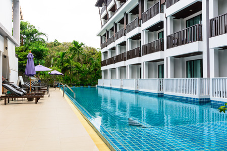 Hotel with swimming poolのeditorial素材