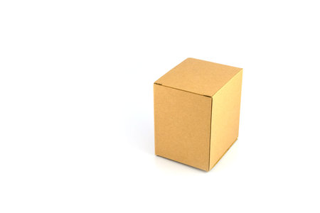 paper box lying isolated white background