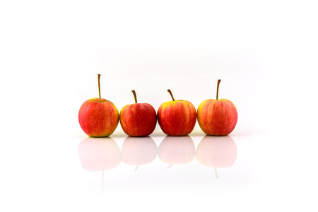 "Jazz" apples on a white backgroundの写真素材
