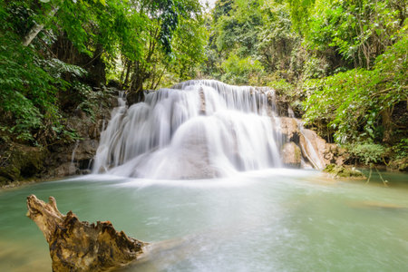 Huay Mae Kamin Waterfall at Kanchanaburi province, Thailand