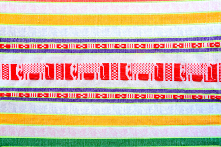 Close up of texture of Thai style silk patternの写真素材