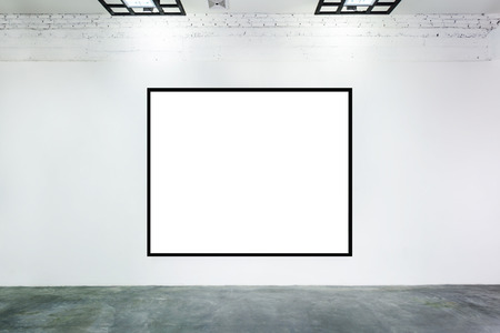 Blank frames on the wall at the museumの写真素材