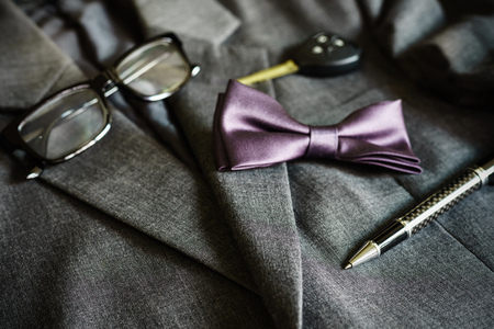 Men suit and accessoriesの写真素材