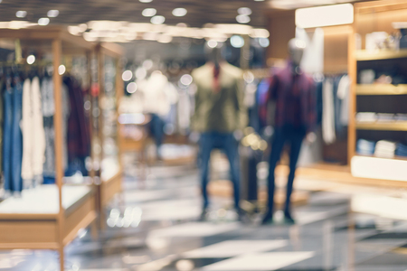 abstract blurred background of Department store in Shopping Mall, Vintage toneの写真素材