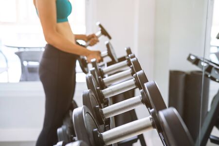 Young sport woman in gym, Fitness ,training lifestyle conceptの写真素材