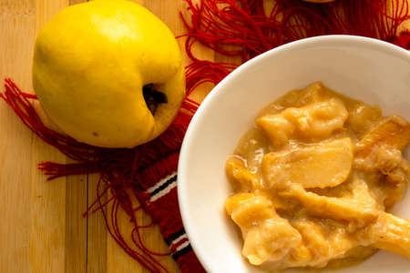 Fried quince stew made at homeの写真素材
