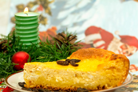 Romanian pasca or cheese pie traditionally made for Christmas and Easter holliday