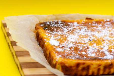 Easter cheese cake or pasca traditionally made at homeの写真素材