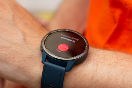 Smart watch on a male wrist