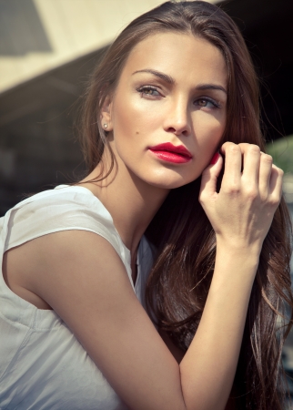 Beautiful summer makeupの写真素材