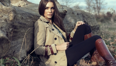 Fashion woman outdoorの写真素材