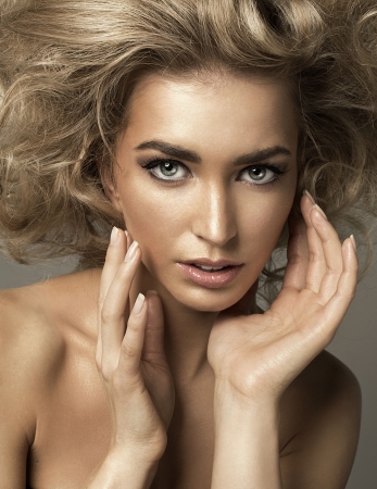 Blond beauty portraitの写真素材