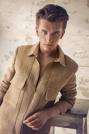 Fashion young man posingの写真素材