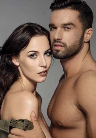 Portrait of beautiful coupleの写真素材