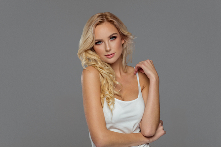 Portrait of blond  modelの写真素材