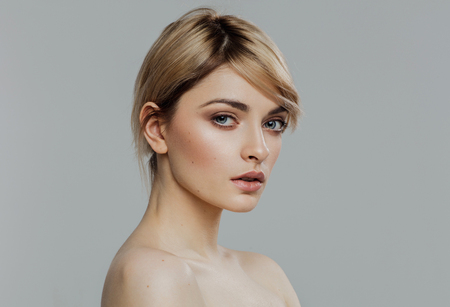Beauty portrait of female modelの写真素材