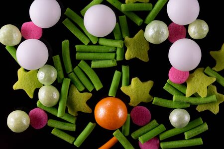 Sweet decoration for confectioners green tonesの写真素材