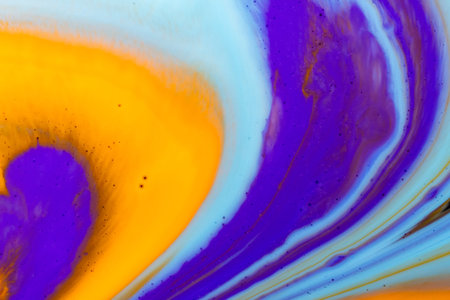 Macro universe, acrylic multi-colored paints, amazing texture, paints in water. Universe in a plate.