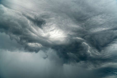 Terrible storm clouds, the beginning of a hurricaneの写真素材