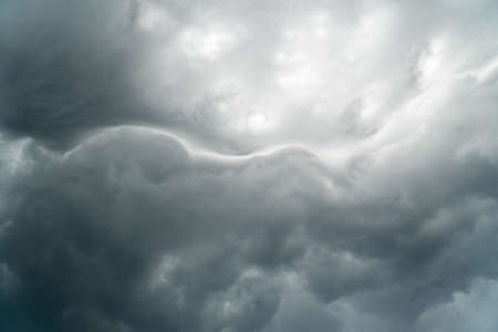 Terrible storm clouds, the beginning of a hurricaneの写真素材