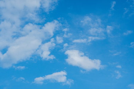 Blue sky with clouds.の写真素材