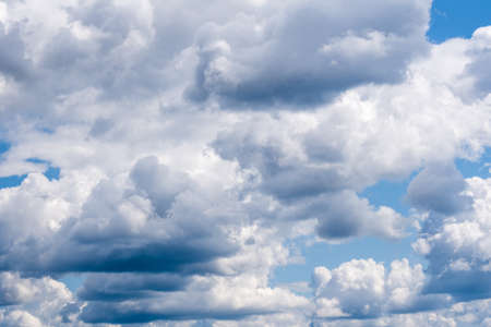 white clouds and blue sky.の写真素材