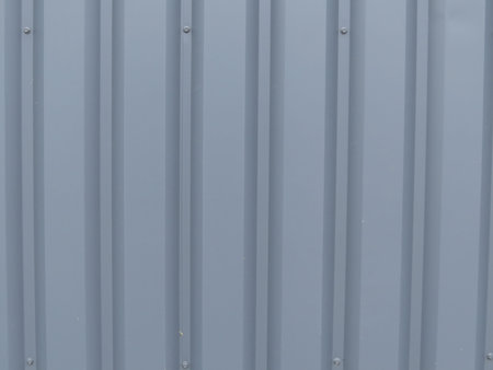 A small portion of the metal corrugated sheet.