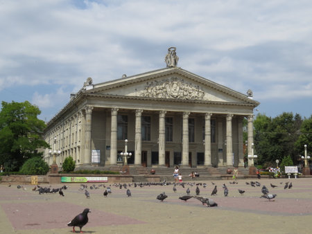 Ternopil theater background area located near it.のeditorial素材