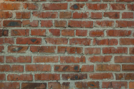 Background from smooth bricks orange and red etc.
