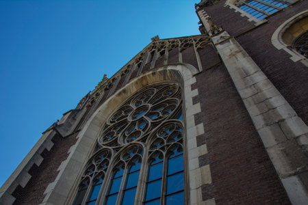 Lviv, Ukraine - 14 of August, 2018: Church of St. Olga and Elizabeth.のeditorial素材