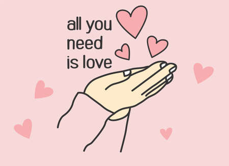 pattern background and sloganのイラスト素材