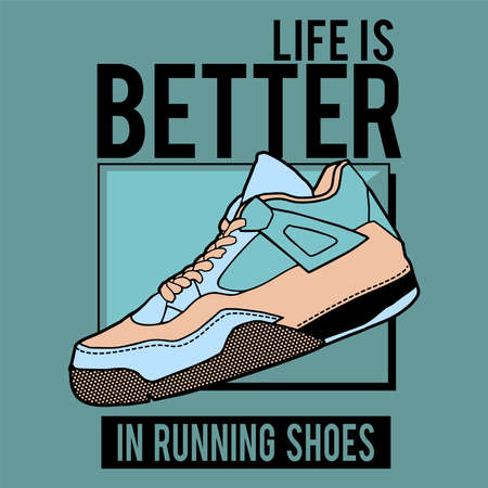 shoes typography vector illustrationのイラスト素材