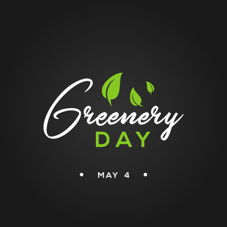 Greenery Day Vector Design Illustrationのイラスト素材