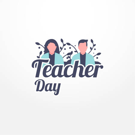 Happy Teacher Day Vector Design Illustrationのイラスト素材